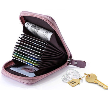 Porte-cartes en cuir véritable pour femmes 12 porte-cartes Portefeuilles P
