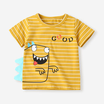 T-shirt imprimé à rayures pour garçon pour 2-8 ans