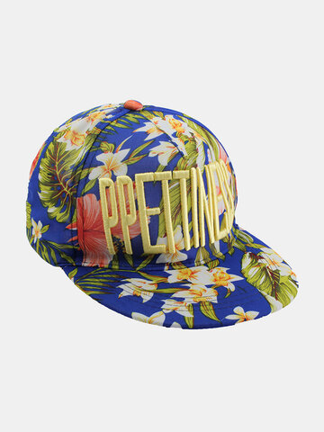 Boné de beisebol floral com viseira snapback ajustável chapéus hip hop