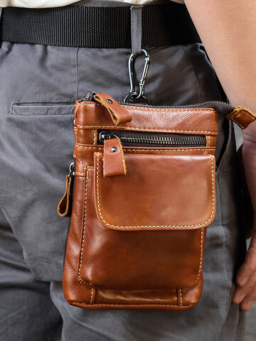Genuine Leather Waist Bag Crossbody Bag