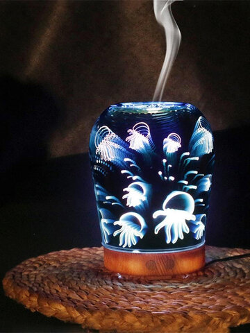 Lampe d'aromathérapie d'humidificateur 3D de style de méduse