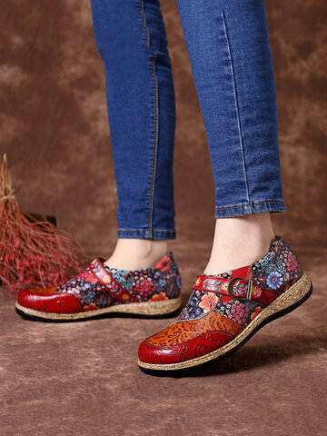 Модные туфли на молнии с цветами