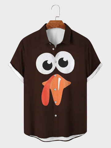 Camisas gráficas de frango de desenho animado