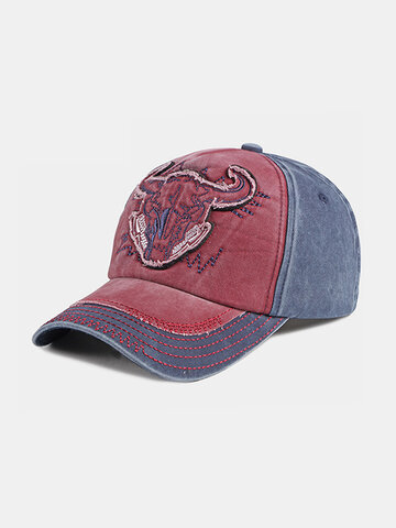 Outdoor Embroidery Personalized Edging Washed Denim Baseball Cap Sunshade Hat
