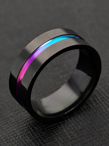 Slotted Colorful Matte Ring