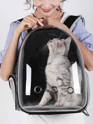 1 PC Breathable Foldable Transparent Pet Travel Backpack Cat Dog Carrier Shoulder Bag