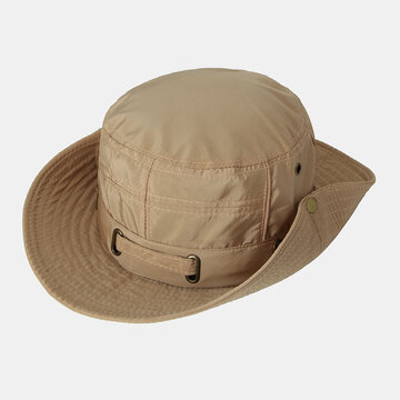 Bucket Hat Outdoor Fishing Mesh Breathable Sun With String
