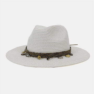 British Wind Jazz Straw Hat Outdoor Breathable Big Brim Sun Hat