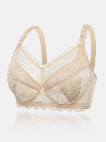 Floral Lace See Through Bras