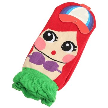 Coreano Mujer Retro vendimia Lindo princesa sirena de dibujos animados algodón tobillo calcetines 