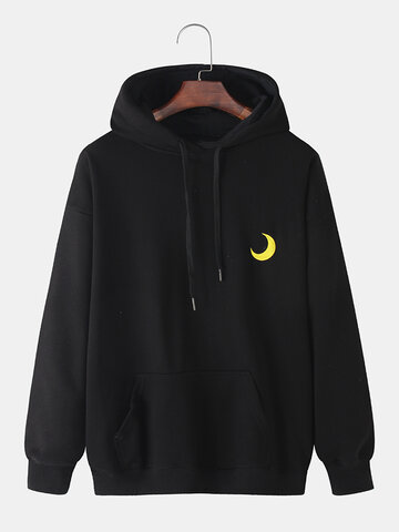 Cotton Solid Color Embroidered Hoodies