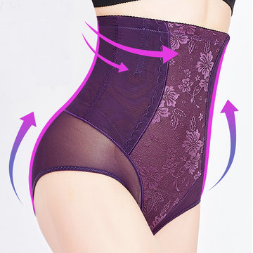 

Sexy See Through Lace Tummy Panties, Black nude purple