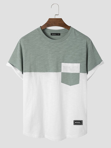 Two Tone Stitching T-Shirts