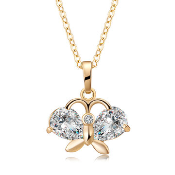 Fashion Butterfly Zircon Necklace