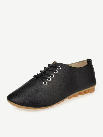 Lace Up Oxford Flat Shoes