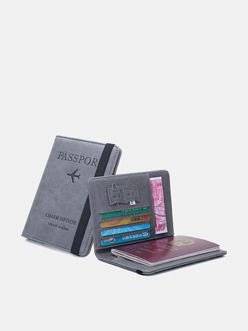 Sac de rangement multifonctionnel pour passeport de voyage RFID