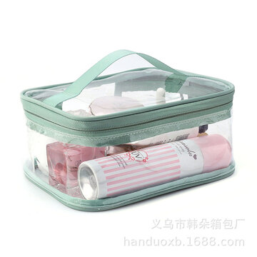 PVC Transparent Wash Bag Ladies Hand Bag Transparent Cosmetic Bag Storage Bag