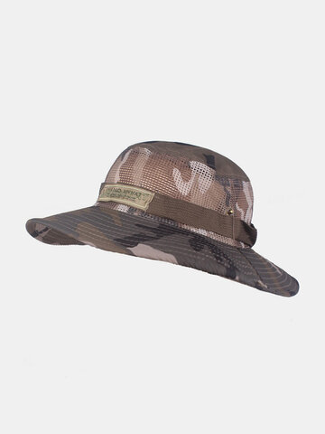 Summer Cotton Camouflage Visor Bucket Hats 