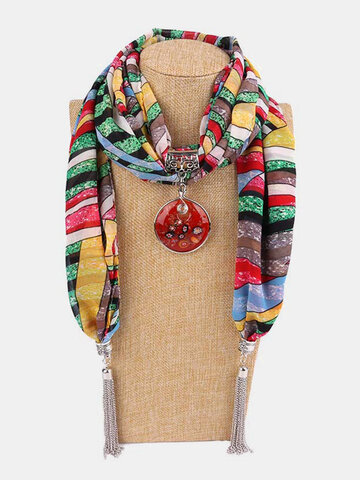 Blumenblatt-Schal-Halskette