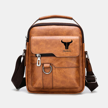 Multi-Carry PU Leather Business Shoulder Bag