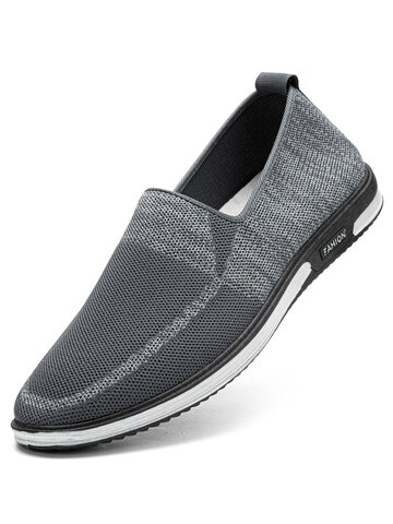 Men Knitted Fabric Breathable Casual Flats