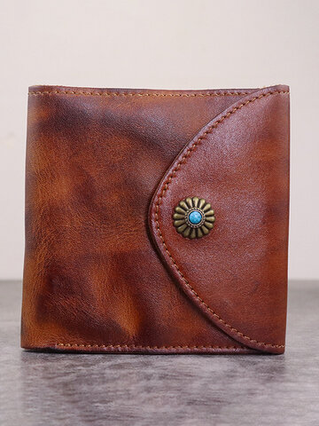 Genuine Leather Trifold Wallet