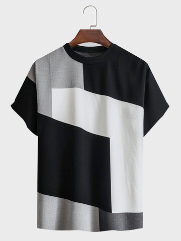 Camisetas com blocos de cores irregulares