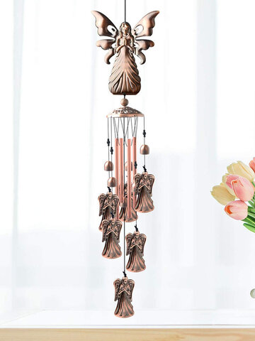 1 pieza de ángel, campanas de viento antiguas, adorno colgante para el hogar, al aire libre, decoración de jardín con Gancho
