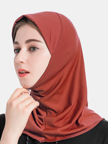 Muslim Hijab Scarf Women Solid Crystal Hemp 