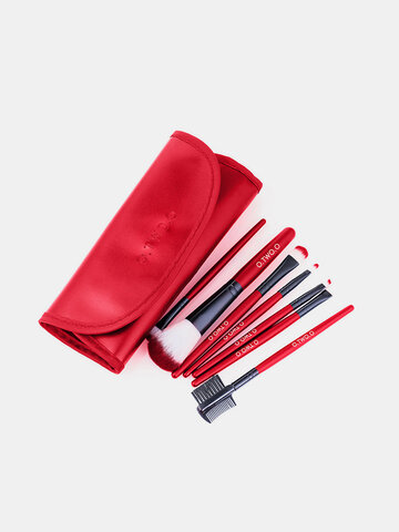 Hot Red Makeup Brush Set