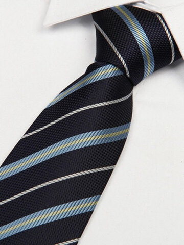 Men's Polyester Jacquard Arrow Tie Sets Clips Cufflinks Kerchief Gift Series