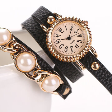 Trendy Pearl Bracelet Watch
