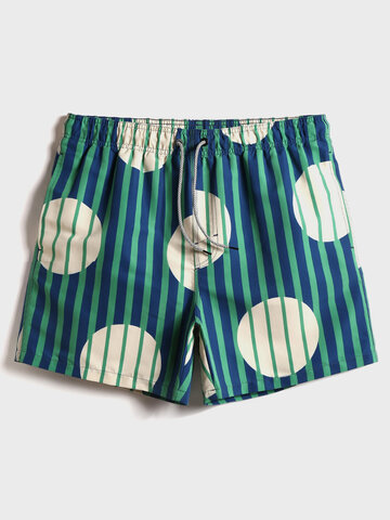 Striped & Circle Board Shorts