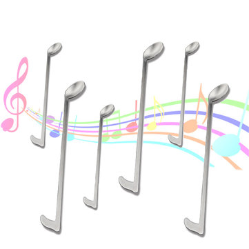 Aço inoxidável Long Handle Music Note Spoon