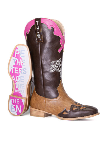 Stylish Embroidery Comfy Square-toe Cowboy Boots