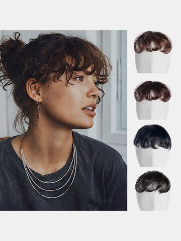 4 Colors Ultra-thin Curly Fluffy Bangs Hair Piece