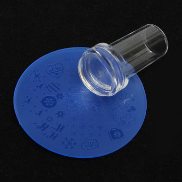 

3Pcs/Kit DIY Nail Art Stamp Stencil Stamper Scraper Design Stamping Template Image Printer, Blue purple clear