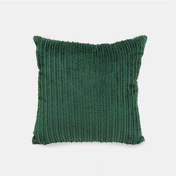 Nordic Solid Color Corduroy Wide And Narrow Striped Flannel Pillow Bedroom Sofa Car Cushion Cover
