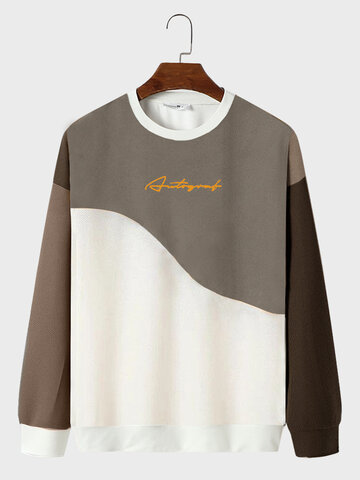 Sweatshirts mit Farbblock-Stickerei