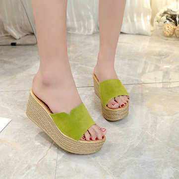 

Slippers Women's Quarters Europe And The United States With The New Simple And Generous Color One-word Wild Wear Sandals