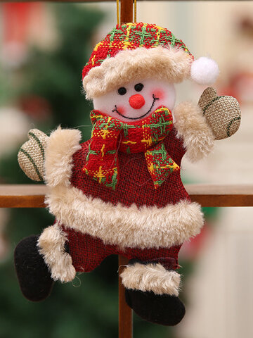 1Pc Cute Christmas Dolls Santa Claus Snowman Christmas Tree Decoration F4 