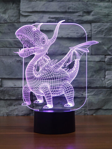 Pterosauria 3D LED illusion ضوء الليل