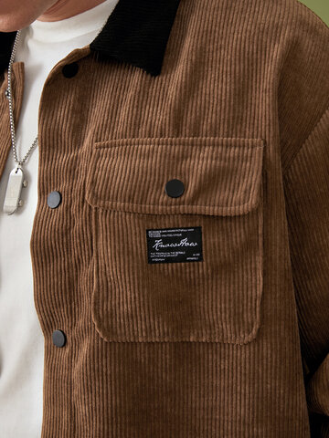 Corduroy Flap Pocket Shirt Jacket