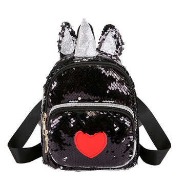 New Unicorn Backpack Girl Fashion Sequined Shoulder Bag Cartoon Cute Bag Travel Backpack