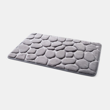 1 Pcs Coral Fleece Bathroom Memory Foam Rug Kit Toilet Bath Non-slip Mats Floor Carpet Set For Bathroom