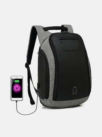 Large Capacity USB Charging Port 17 Inch Laptop Backpack