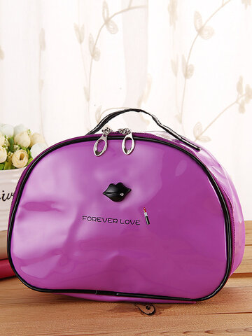 Mirror leather Cosmetic Bag Waterproof Hand Washing Bag