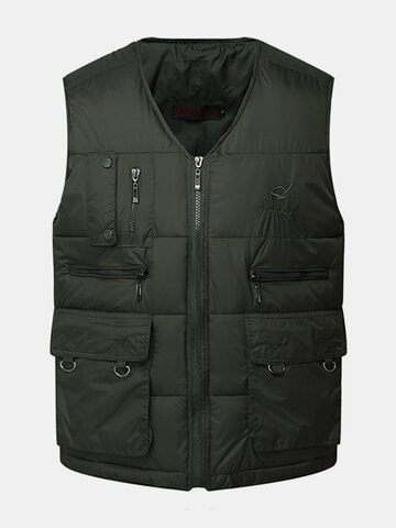 

Multi Pockets Innerwear Outdoor Vest, Dark green navy blue