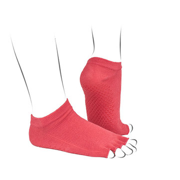 

Women Soft Breathable Open Toe Non-Slip Socks Dance Yoga Sweat Cotton Socks, Black grey rose red lake blue khaki watermelon red multicolour