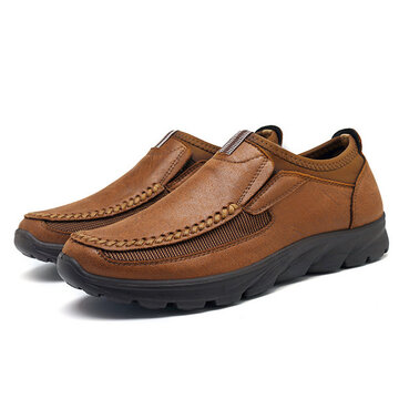 Men Large Size Microfiber Leather Casual Shoes
